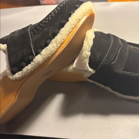 Chloe Black and Cream Mules - Picture 5 of 10